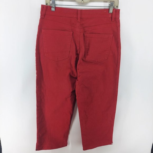 gloria vanderbilt capri Red pants size 6 - Picture 7 of 8